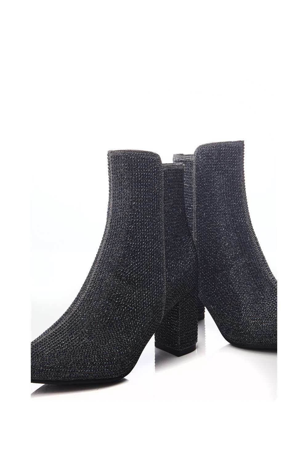 Moda In Pelle Moda In Pelle Women's 'Xiomara' Textile Heeled Boots in Metallic Silver - 4