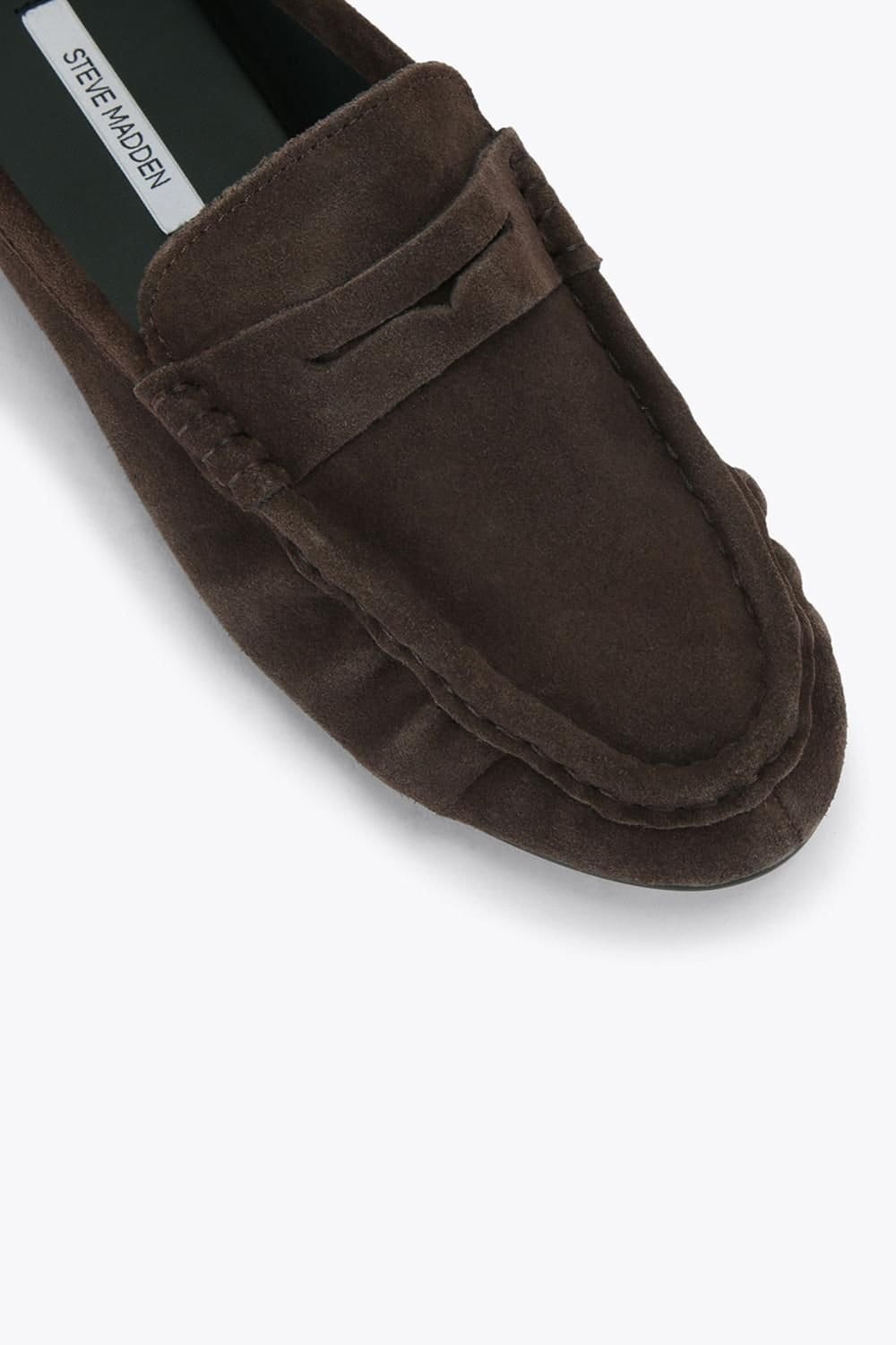 Steve Madden STEVE MADDEN Women's 'Rafe Dark Brown' Suede Flats in Dark Brown - 4