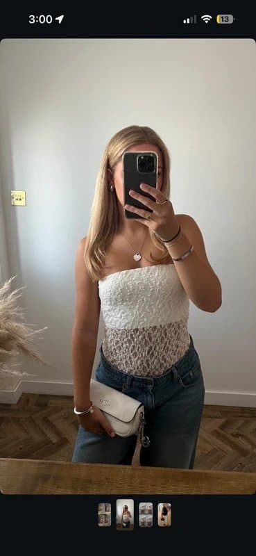 Bershka Bershka bandeau bodysuit lace