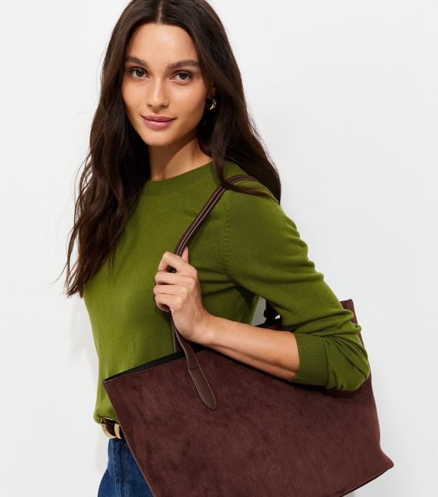 New Look Women's Bright Green Lightweight Crew-Neck Jumper New Look - 3