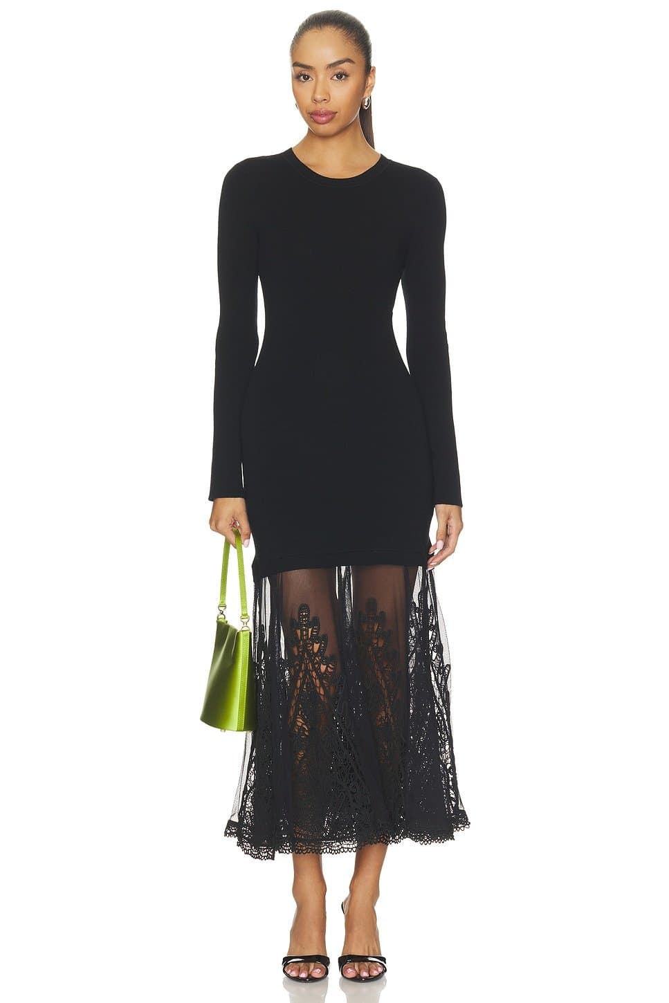 revolve Vali Embroidered Mixed Media Maxi Dress
