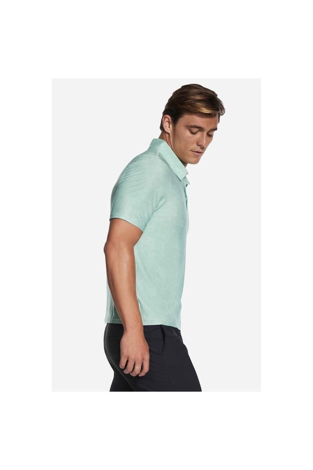 Skechers Skechers Men's GO DRI All Day Printed Polo in Aqua - 3