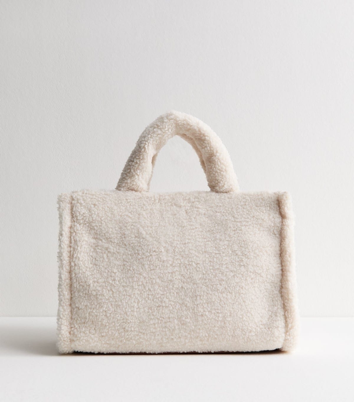 New Look Cream Borg Embossed Logo Tote Bag New Look - 4