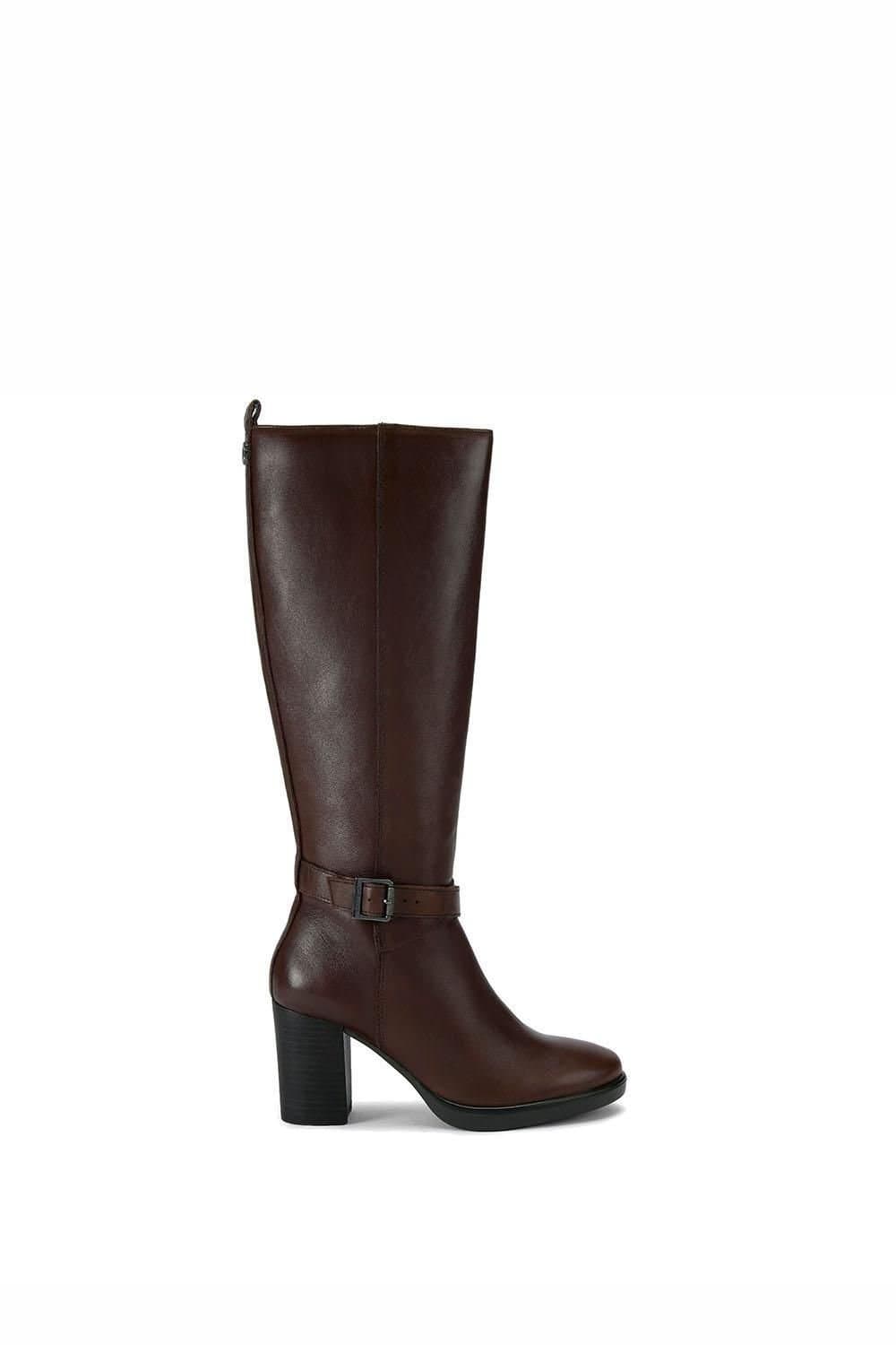 Carvela Carvela Women's 'Silver 2 Knee Wide Fit' Leather Boots in Brown