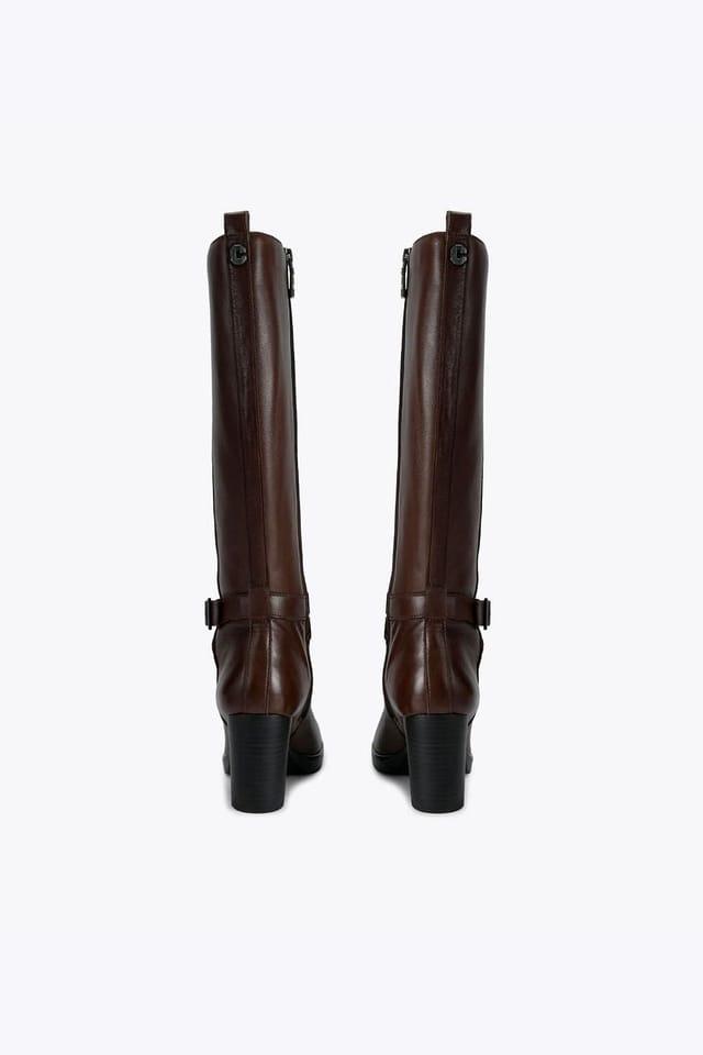 Carvela Carvela Women's 'Silver 2 Knee Wide Fit' Leather Boots in Brown - 3