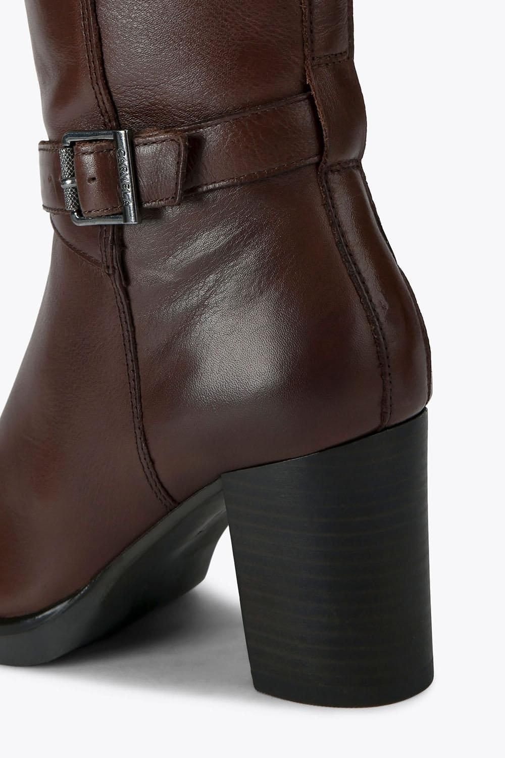 Carvela Carvela Women's 'Silver 2 Knee Wide Fit' Leather Boots in Brown - 4