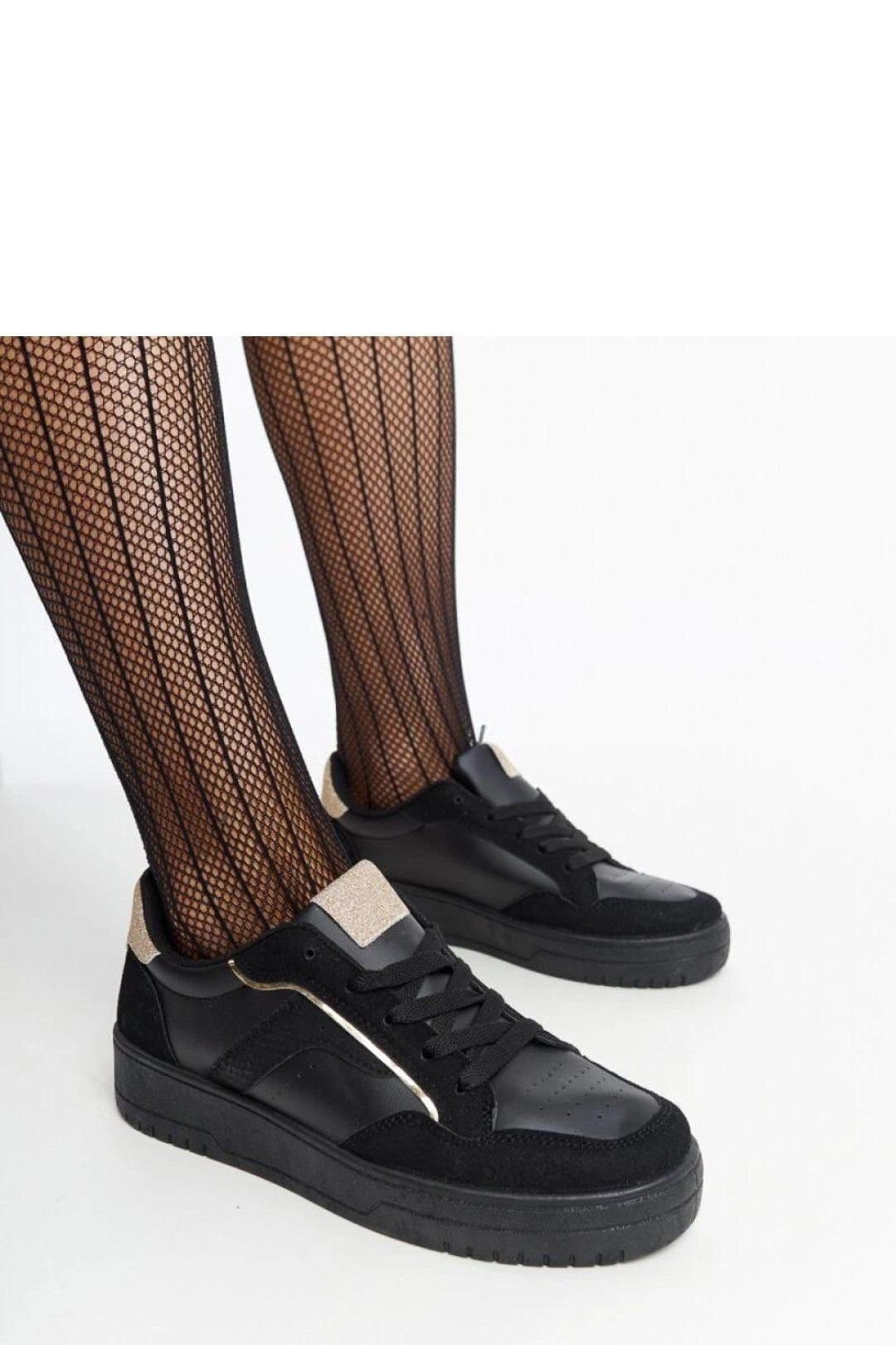 Love Lace Love Lace Women's Platform Lace Up Rubber Sole Sneakers for Spring Summer in Black