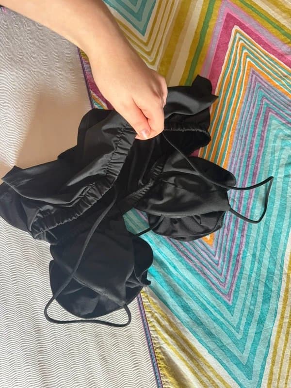 ASOS ASOS black flower crop top