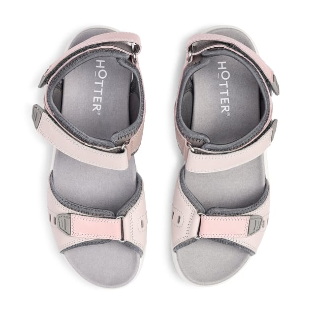 Hotter Hotter Women's Wide 'Walk II' Sandals in Baby Pink - 3