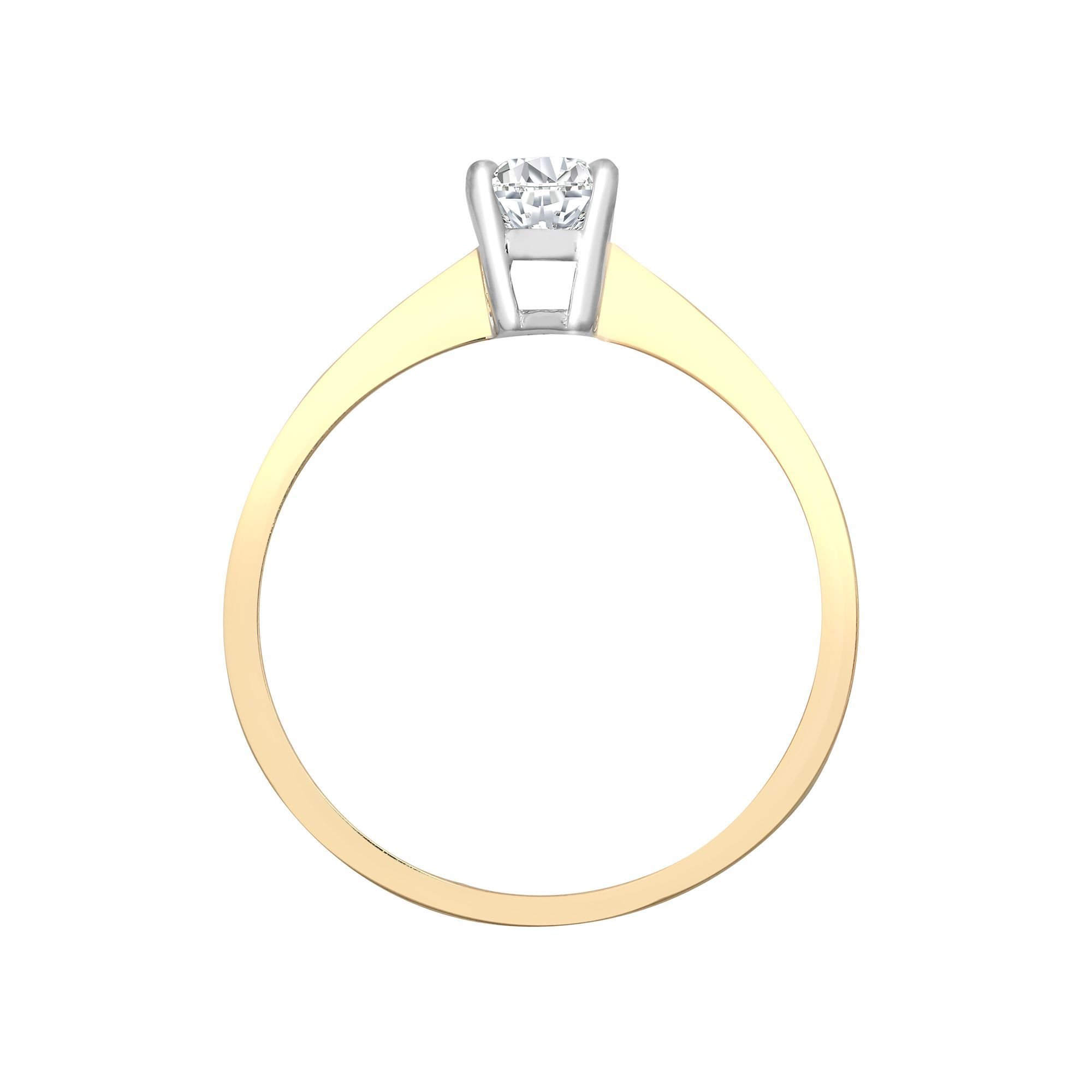 Jewelco London Jewelco London Women's 18ct Gold 0.5ct Diamond Solitaire Engagement Ring 5mm - 2