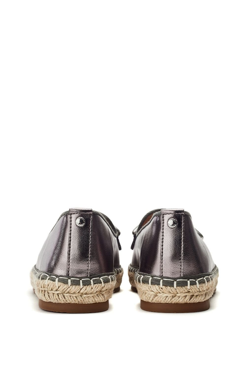 Moda In Pelle Moda In Pelle Women's 'Edulis' Leather Loafers in Metallic Silver - 4