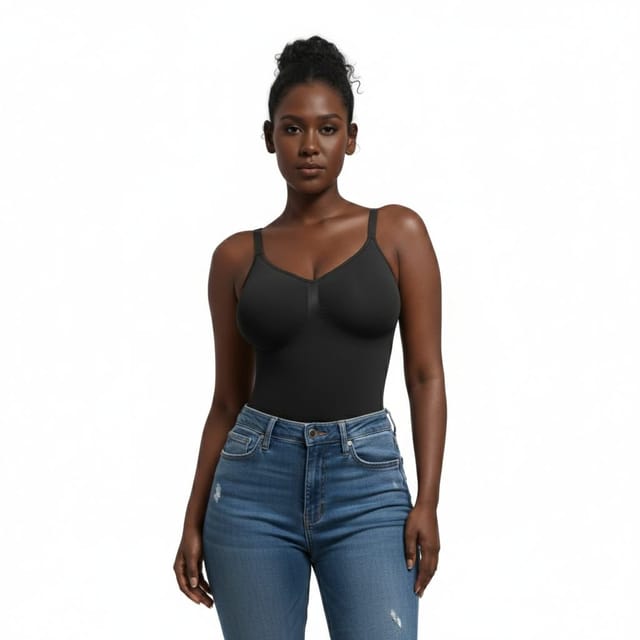 GWB Shapewear GWB Shapewear Women's Black Aurasnatch Seamless Tummy Control Shapewear Bodysuit - 3