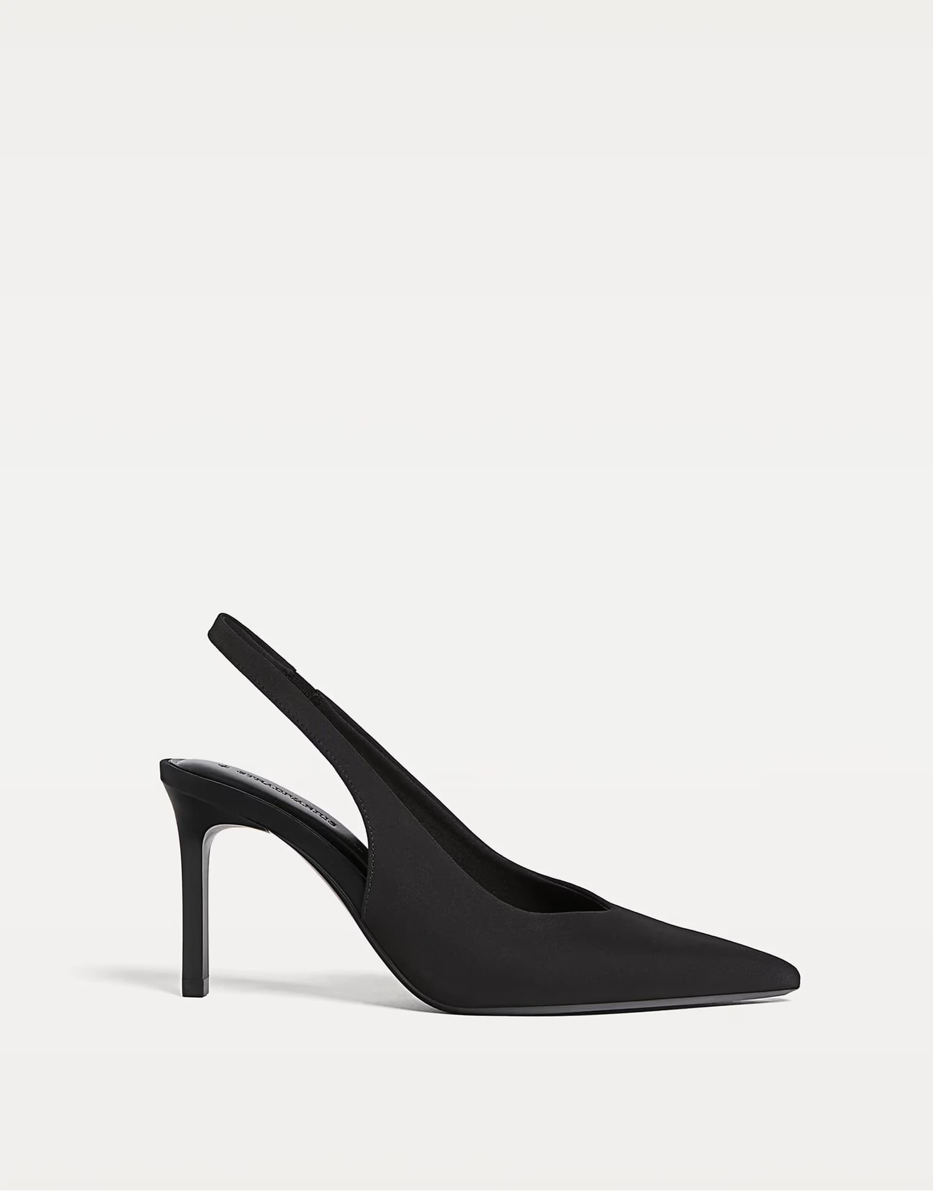 ASOS Stradivarius High-heel slingback in black in black