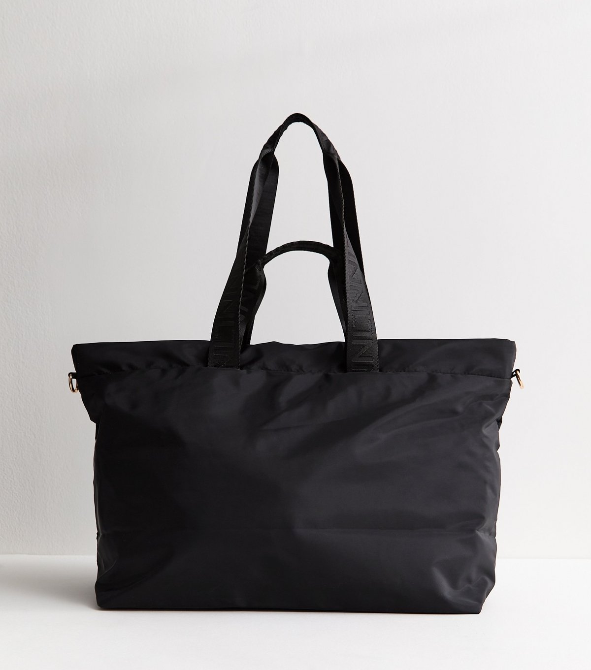 New Look Black Woven Slouchy Weekender Tote Bag New Look - 4