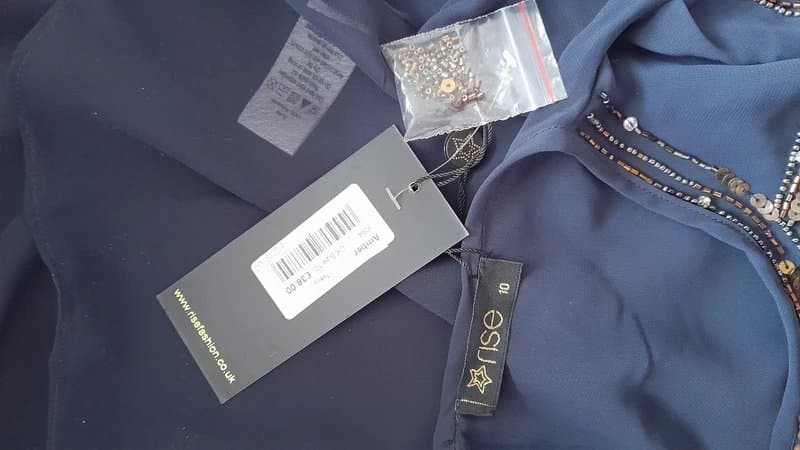 Rise Elegant navy sequins top 10/38 RRP £36