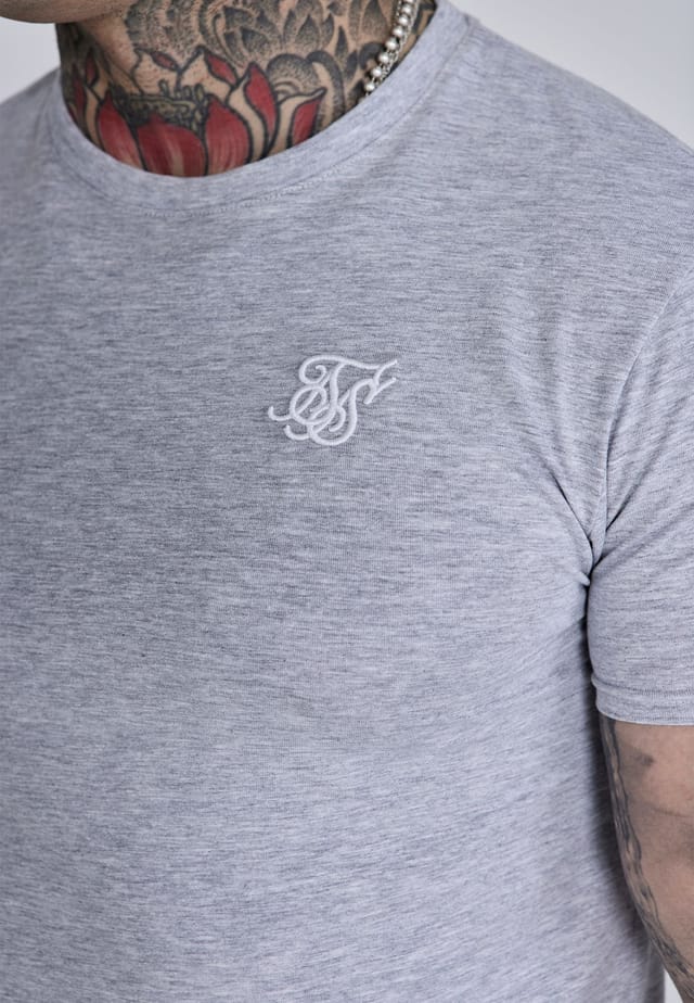 SikSilk SikSilk Men's Essentials T-Shirt in Grey - 2