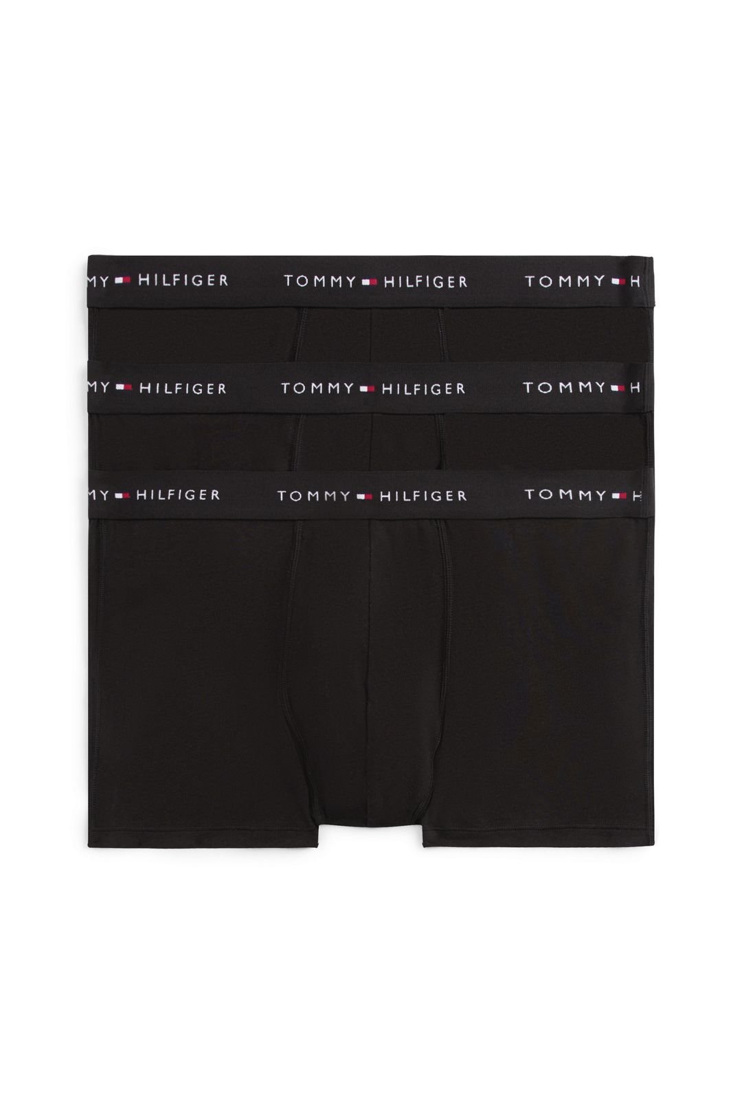 Tommy Hilfiger Tommy Hilfiger Men's Signature 3 Pack Logo Waistband Trunks Black - 2