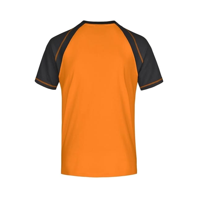 James and Nicholson James and Nicholson Men's Contrast Raglan T-Shirt in Orange - 2