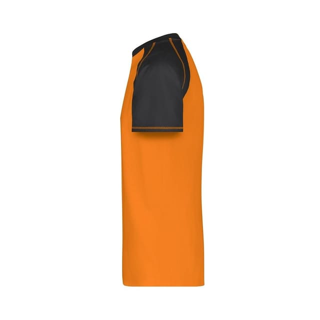 James and Nicholson James and Nicholson Men's Contrast Raglan T-Shirt in Orange - 3