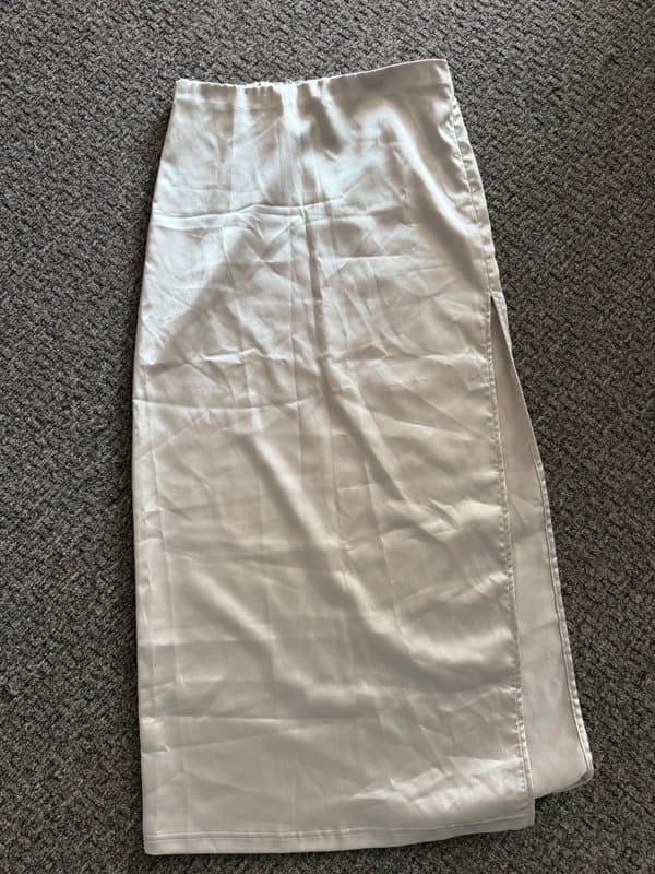 Bershka Silk side split skirt