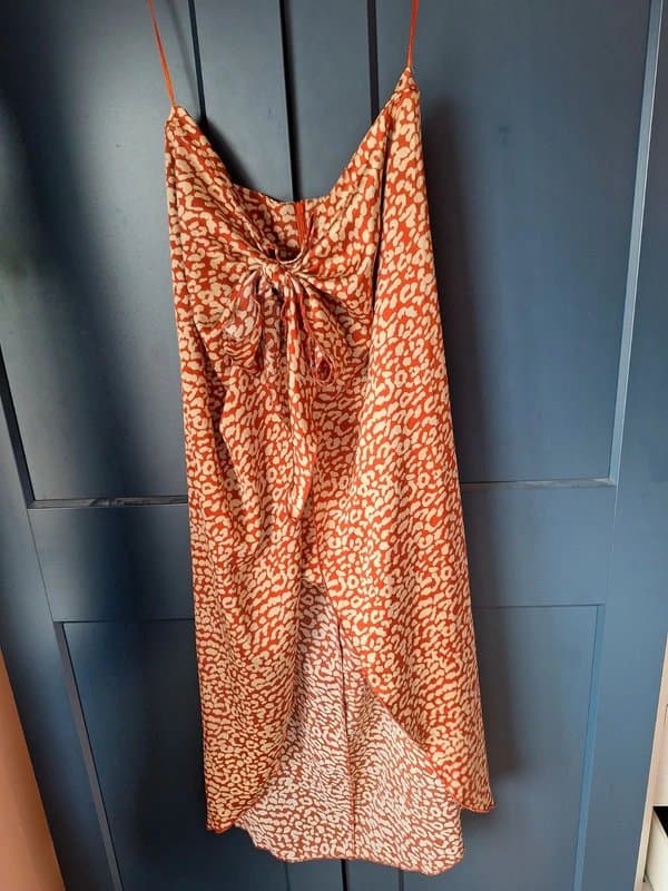 Never Fully Dressed Never fully dressed coord skirt and tie blouse leopard print