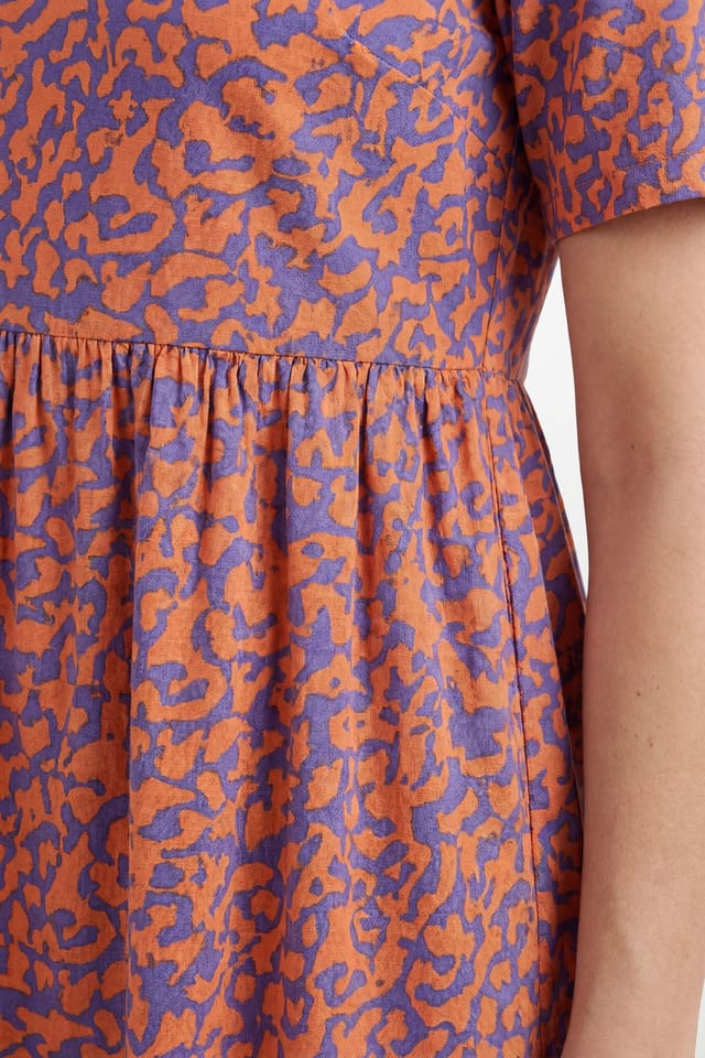 Wallis Wallis Women's Petite Summer Cotton Midi Dress in Orange - 2