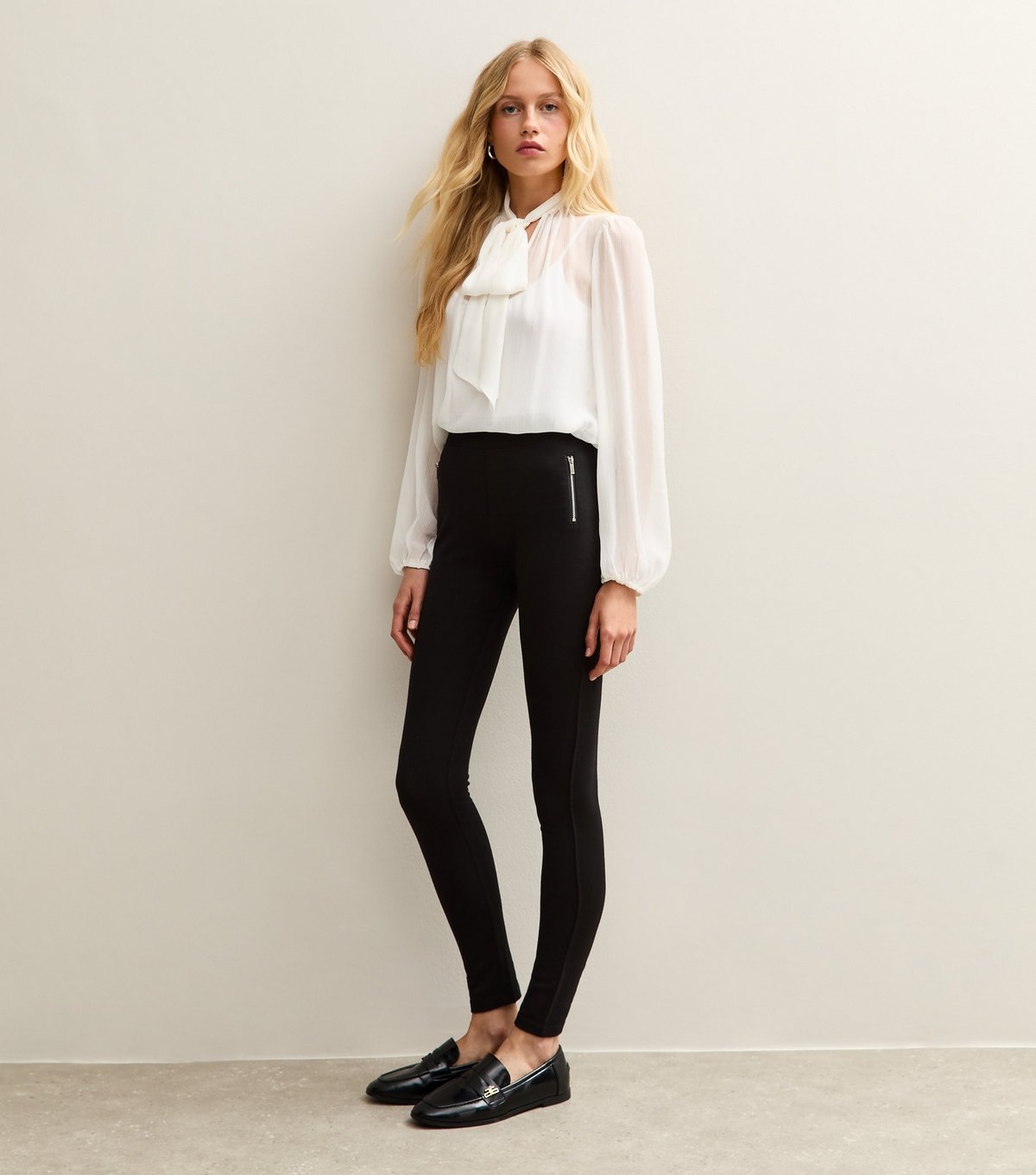 New Look Women's Black Ponte Leggings New Look - 4