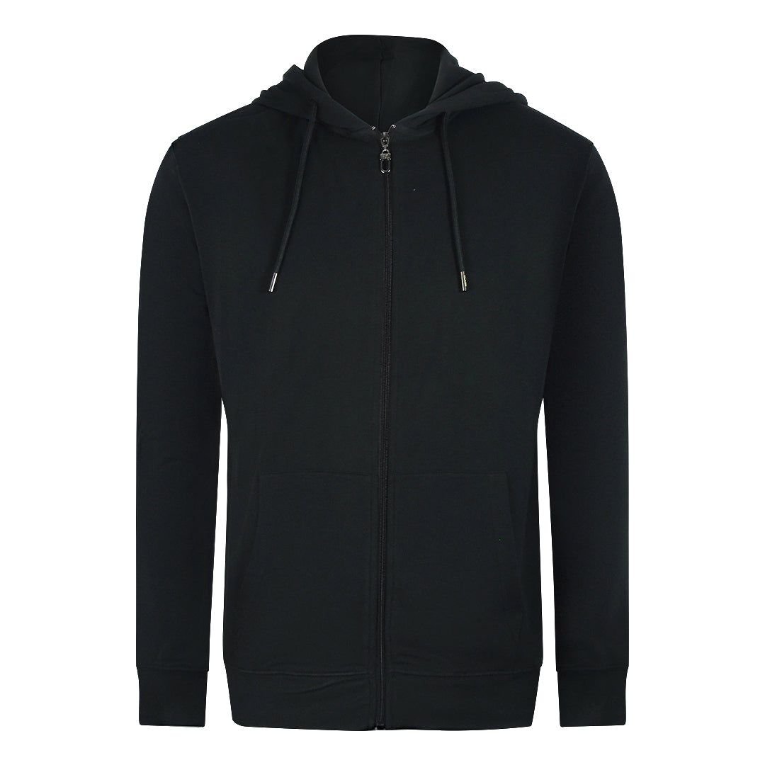 Cavalli Class Cavalli Class Men's Traditional Style Leopard Design Black Zip-Up Hoodie - 2