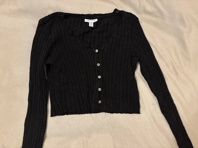 Topshop Back lace rimmed cardigan