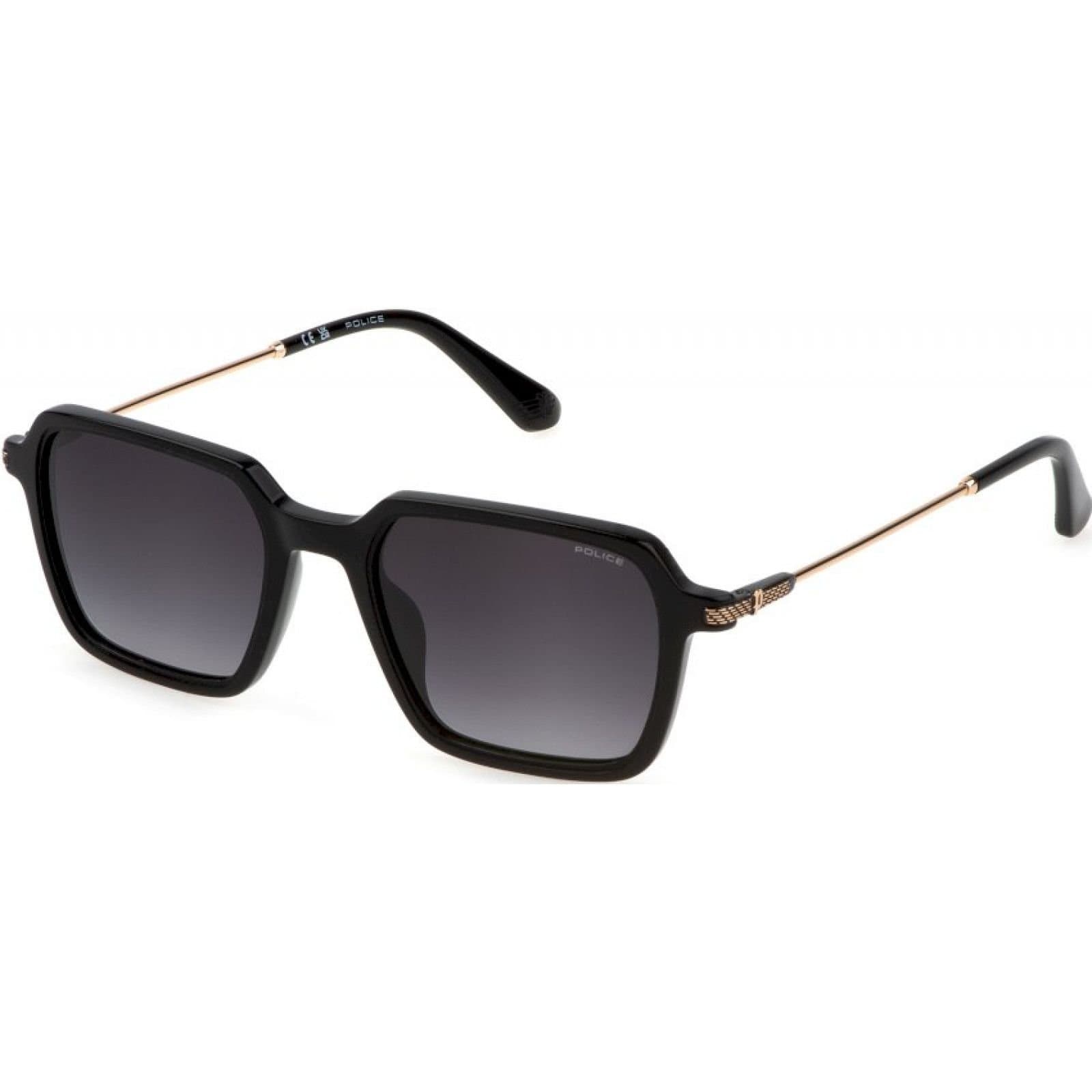 Police Police Men's SPLL10M520700 Square/Rectangle Sunglasses in Black