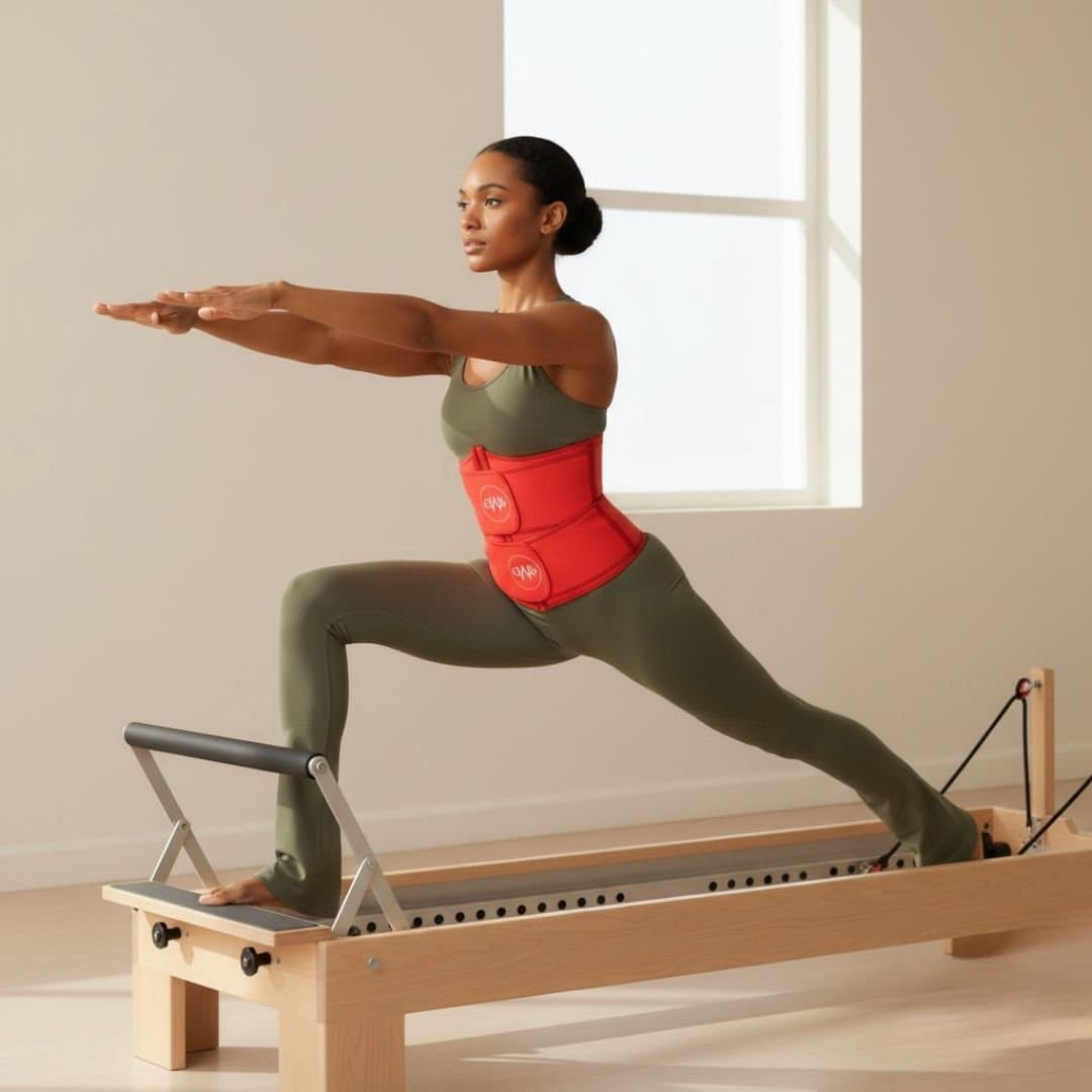 GWB Shapewear GWB Shapewear Women's W-Shape Sauna Sweat Workout Waist Fitness Band Shapewear in Red