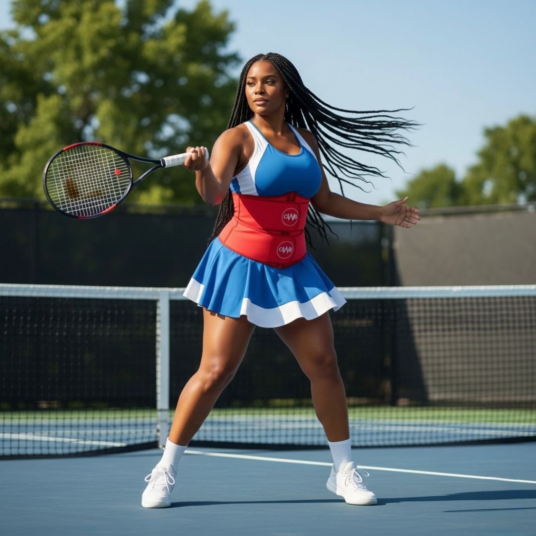 GWB Shapewear GWB Shapewear Women's W-Shape Sauna Sweat Workout Waist Fitness Band Shapewear in Red - 4