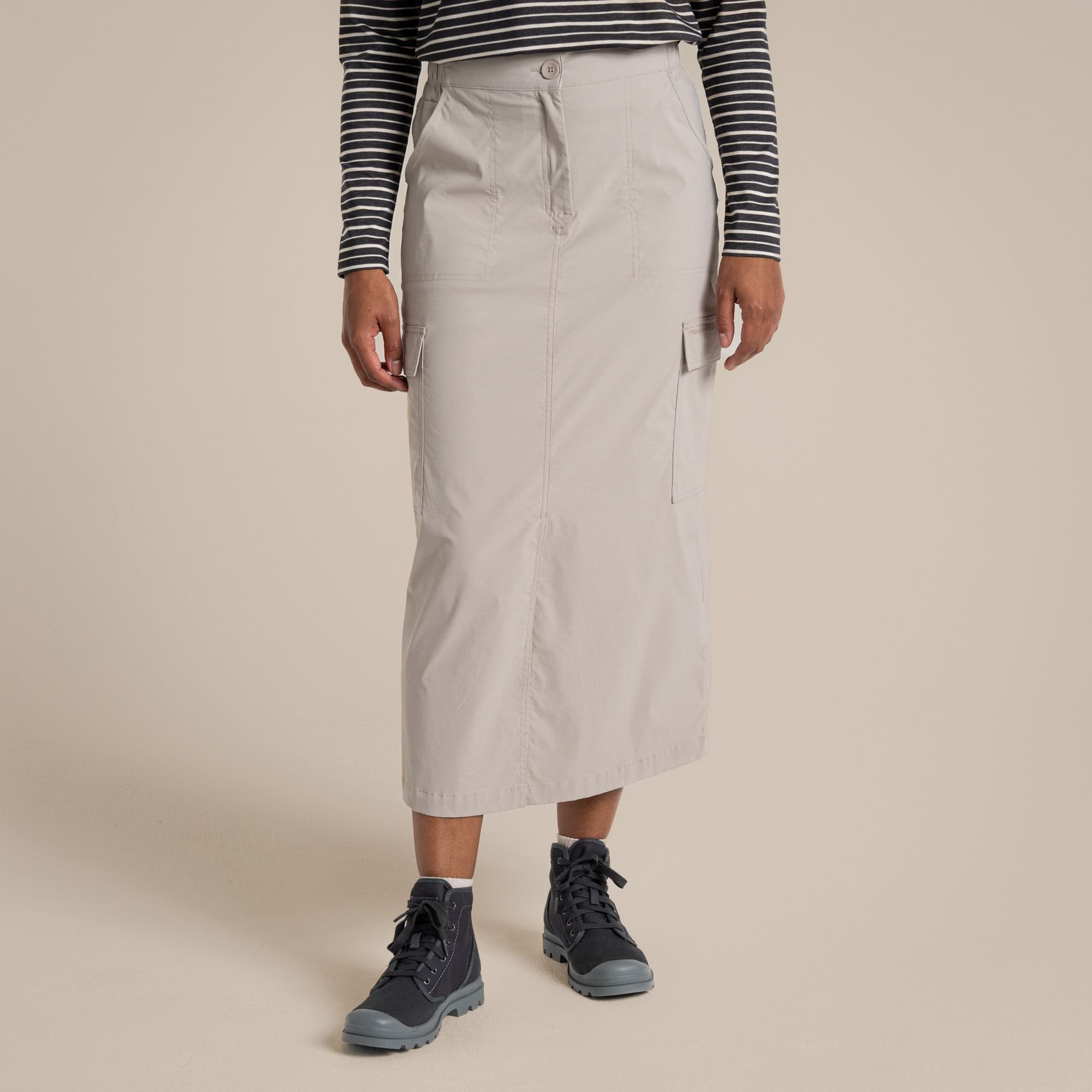 Craghoppers Craghoppers Women's NosiLife Pro Midi Insect-Repellent Skirt in Light Beige - 2