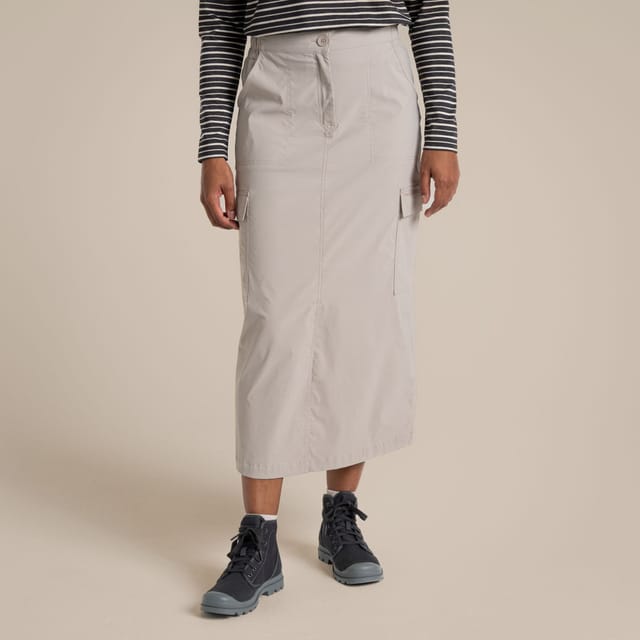 Craghoppers Craghoppers Women's NosiLife Pro Midi Insect-Repellent Skirt in Light Beige - 2