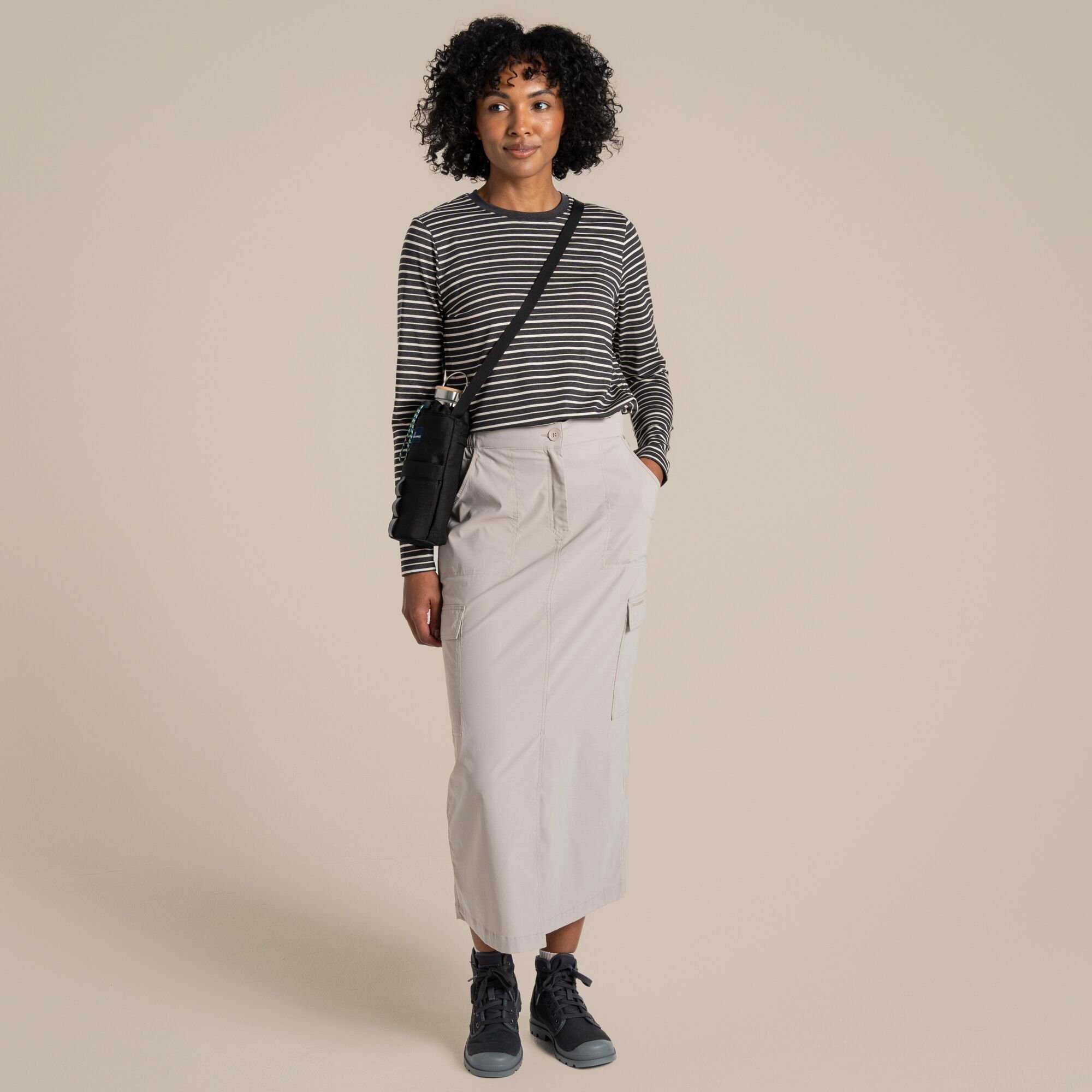 Craghoppers Craghoppers Women's NosiLife Pro Midi Insect-Repellent Skirt in Light Beige - 3