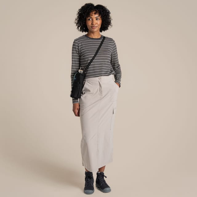 Craghoppers Craghoppers Women's NosiLife Pro Midi Insect-Repellent Skirt in Light Beige - 3