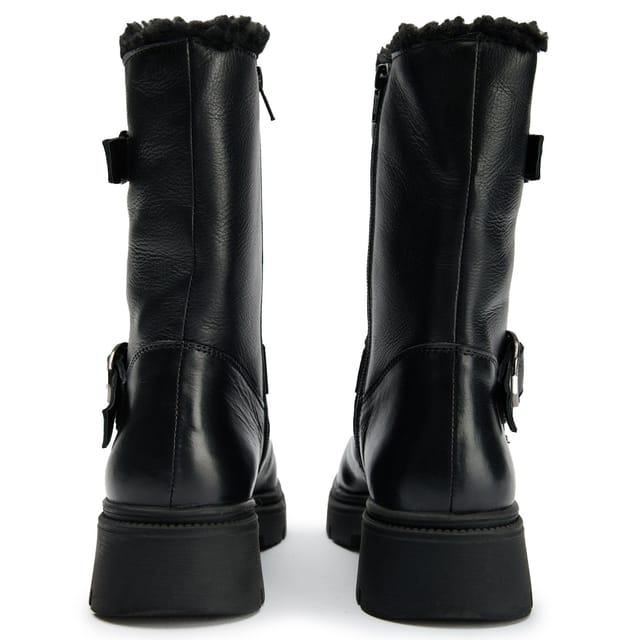 SOLE SOLE Women's Gru Biker Boots in Black - 3