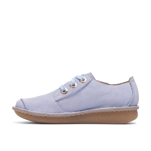 Clarks Clarks Women's Funny Dream Light Blue Suede Lace Up - 2