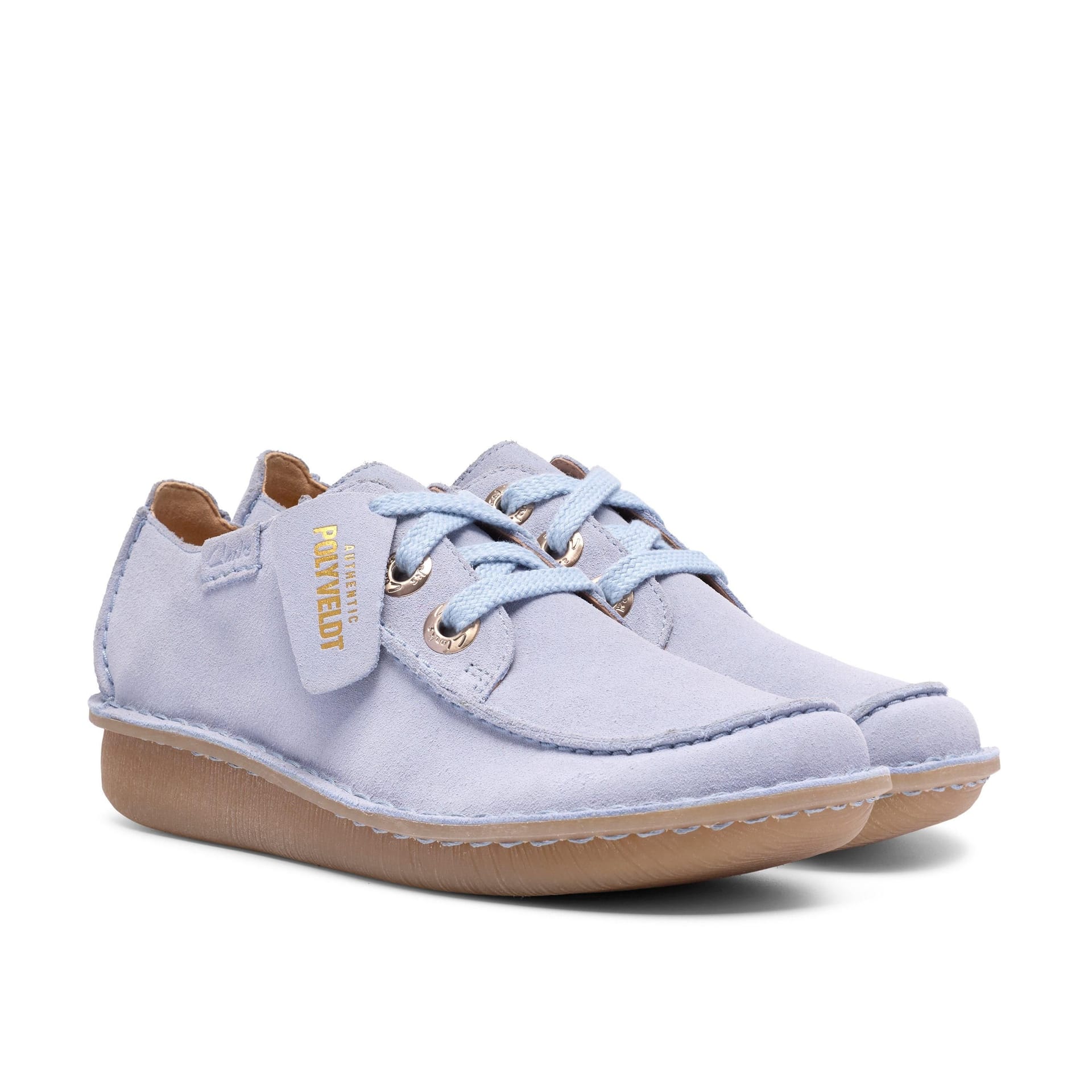 Clarks Clarks Women's Funny Dream Light Blue Suede Lace Up - 4