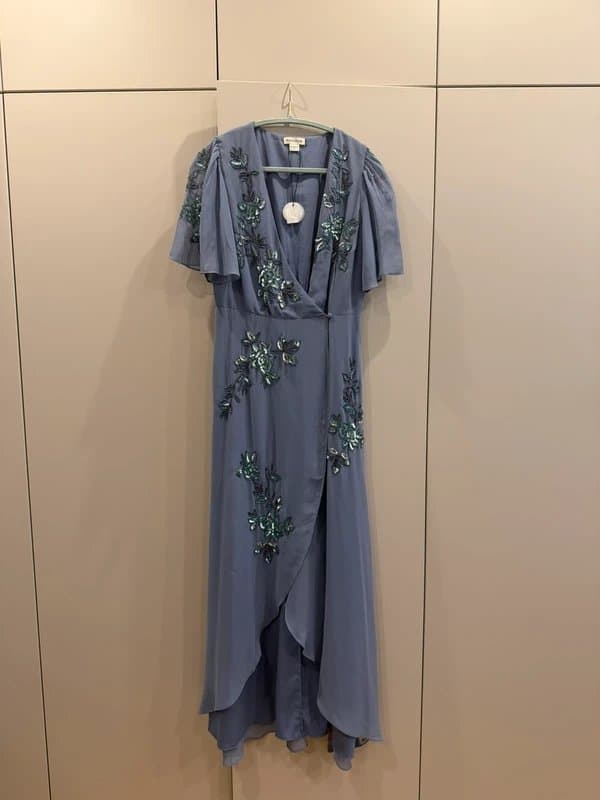 Monsoon Stunning Embellished Monsoon wrap dress - size 10