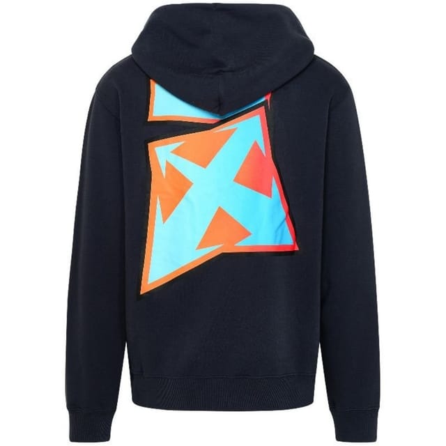 Off-White Off-White Men's Degrade Thunder Slim Fit Navy Blue Hoodie in White - 2