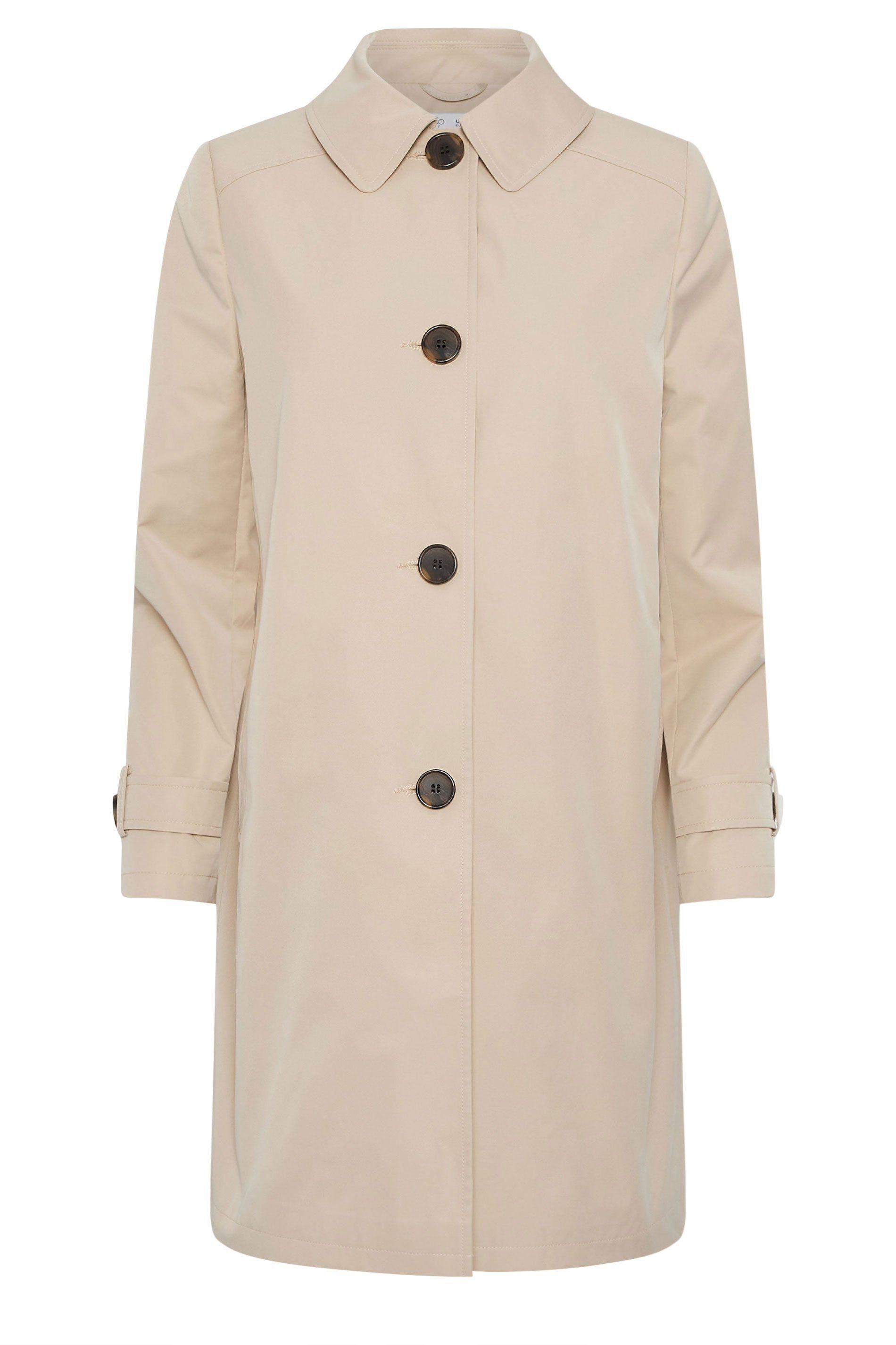 M&Co M&Co Women's Single Breasted Mac Coat in Natural - 2