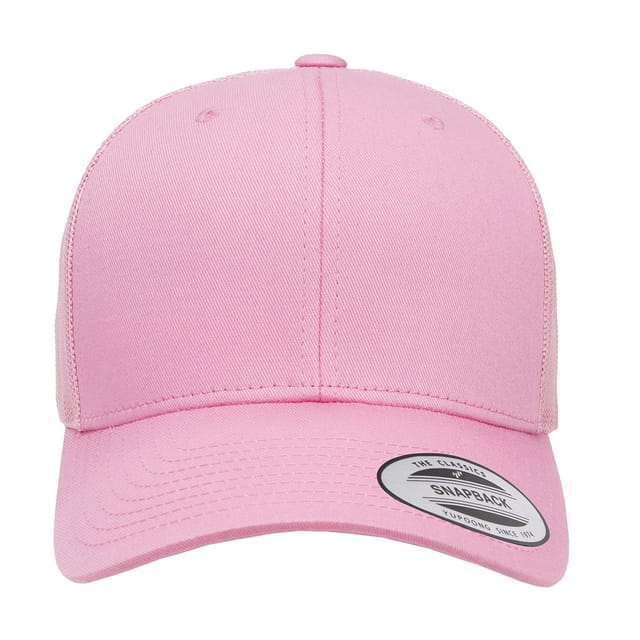 Classic Classic Men's Retro Trucker Cap in Pink - 3