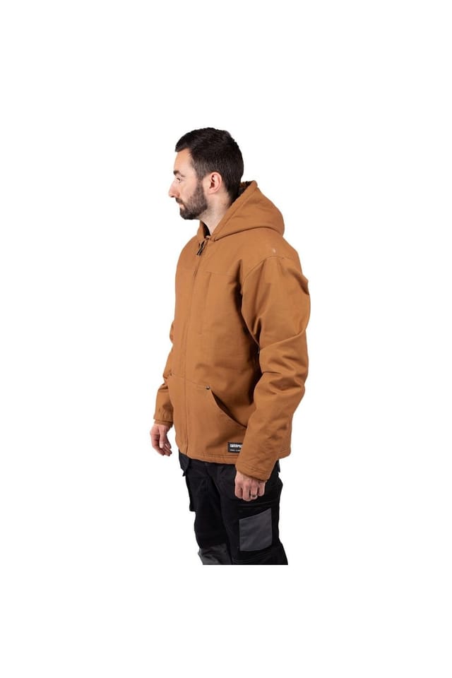 Caterpillar Caterpillar Men's Hooded Sherpa Lined Jacket in Gold - 3