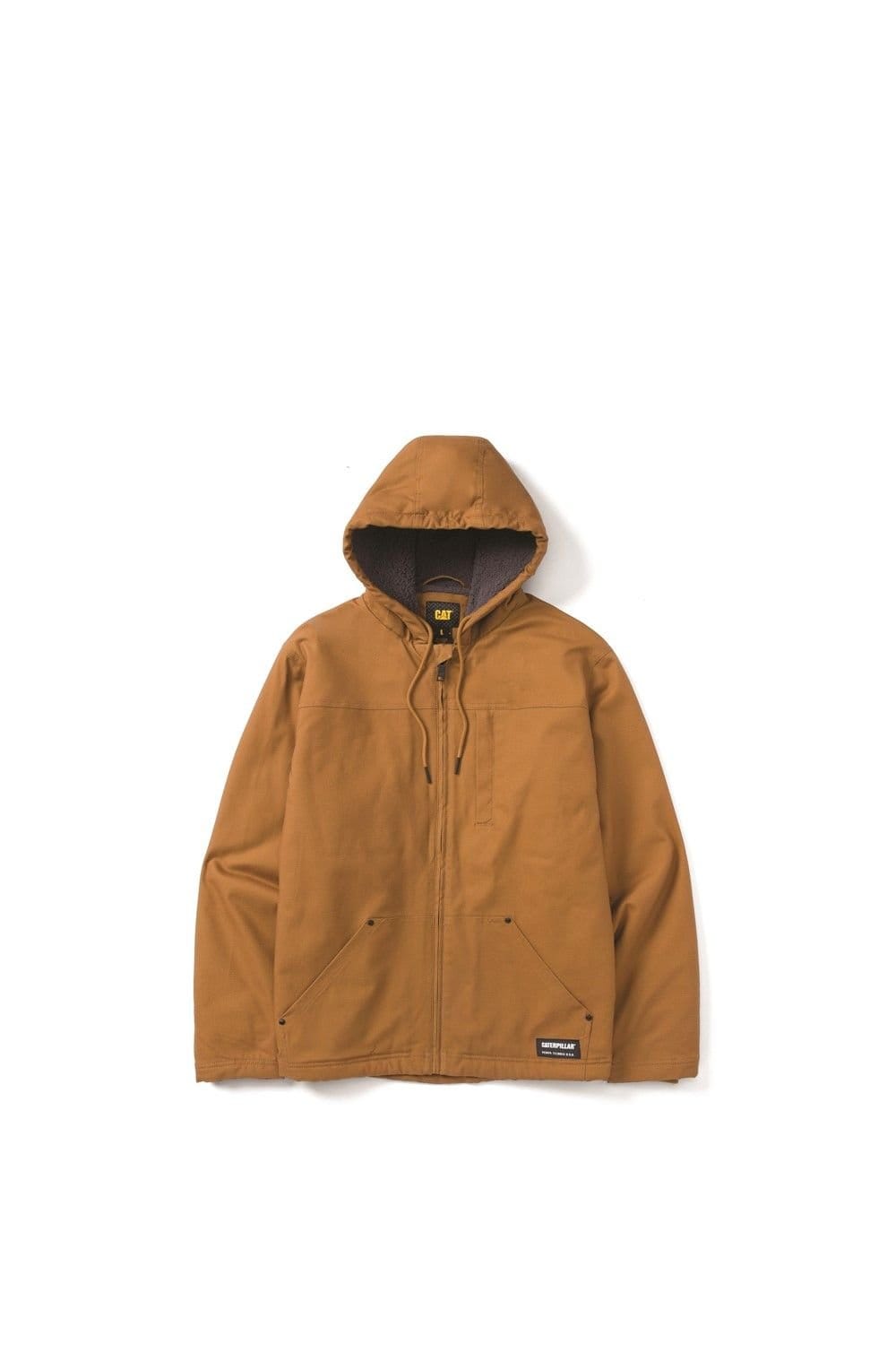 Caterpillar Caterpillar Men's Hooded Sherpa Lined Jacket in Gold - 4