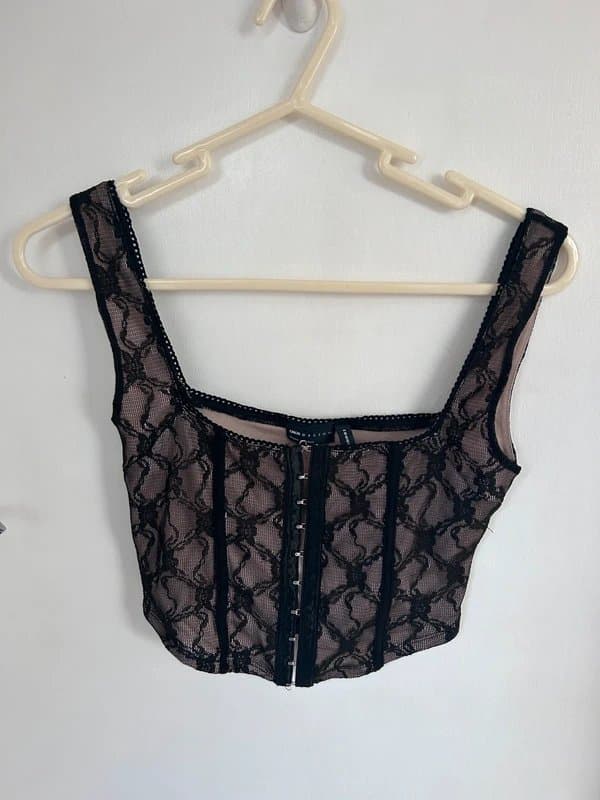 ASOS ASOS Black Lace Corset Top