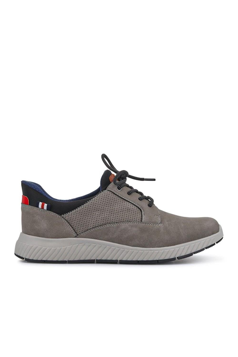Pavers Pavers Men's Wide Fit Casual Laced Slip-On Shoes in Grey - 2