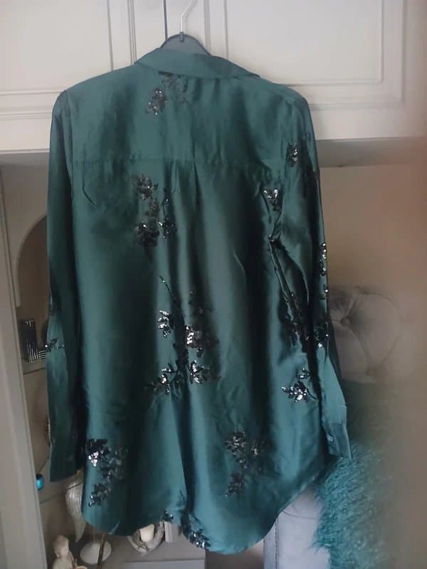 New Look New with labels new look embellished longline shirt