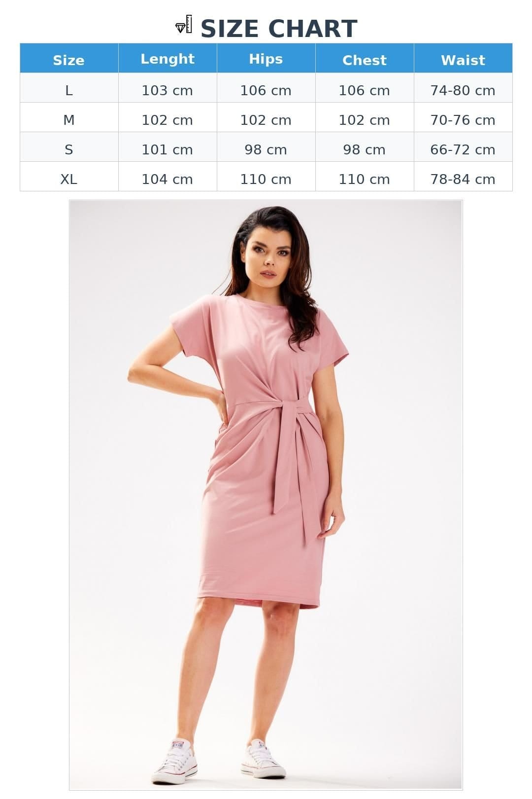 Love Lace Love Lace Women's Cotton Midi Dress Short Sleeve Asymmetry in Pink - 4