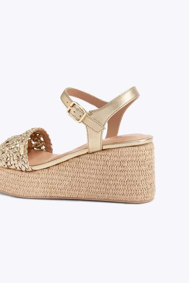 Carvela Carvela Women's 'Portofino Flatform' Sandals in Gold - 3
